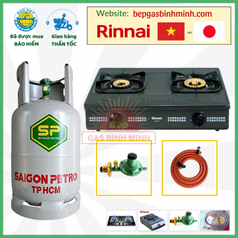 Combo Bộ Bình Bếp Gas Đôi RINNAI RV-367(G)N