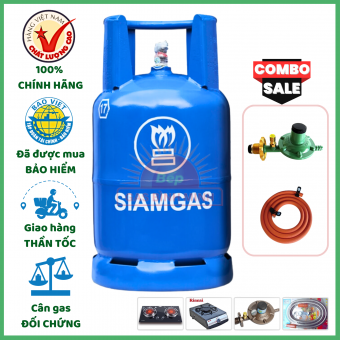 Combo Bộ Bình Gas SIAM Van Ngang 12Kg Khuyến Mãi