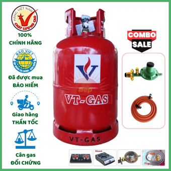 Combo Bộ Bình Gas VT Đỏ 12kg Khuyến Mãi