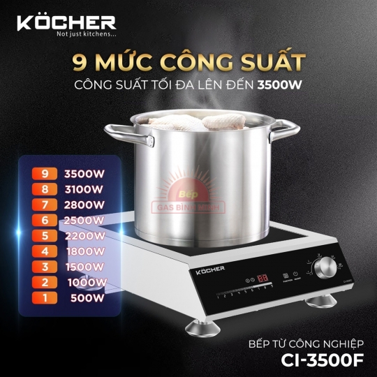 Bếp từ công nghiệp Kocher CI-3500F