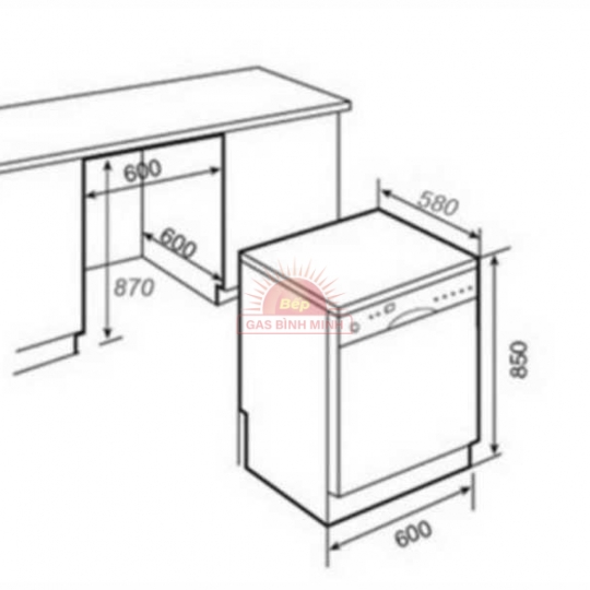 Máy Rửa Bát BRANDT DFH13117X Nhập Khẩu Pháp