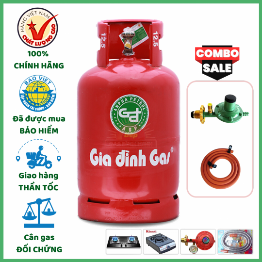 Combo Bộ Bình Gas Gia Đình Đỏ 12Kg Khuyến Mãi