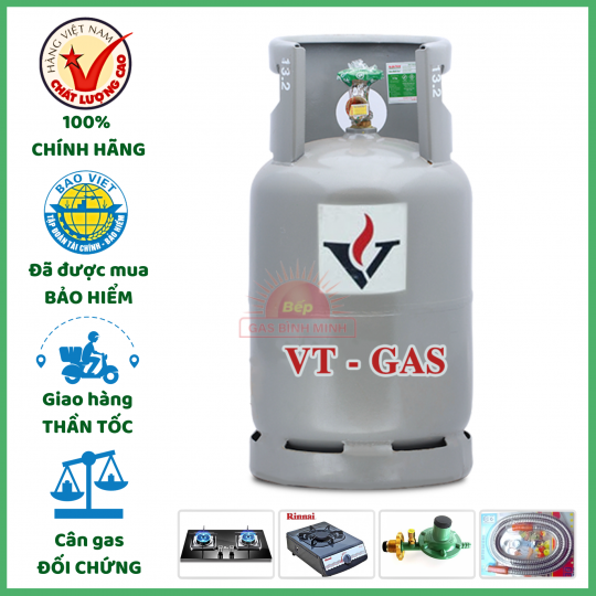 Bình Gas VT Xám 12kg Giá Tốt Giao Tận Nơi