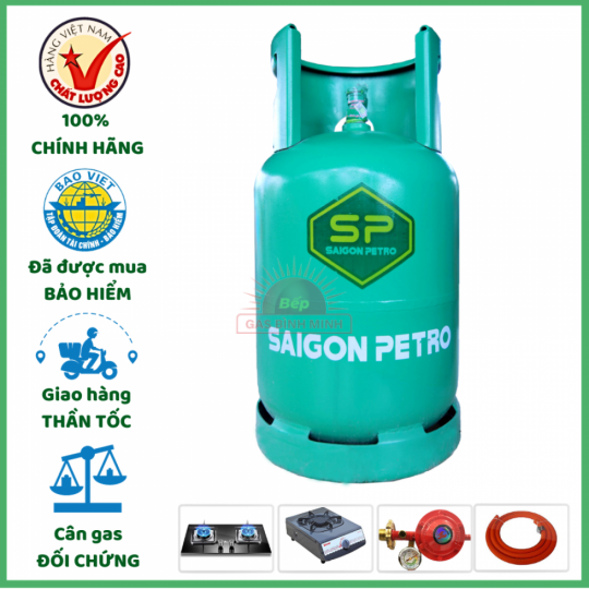 Bình Gas Saigon Petro Xanh Ngọc 12KG Cả Vỏ