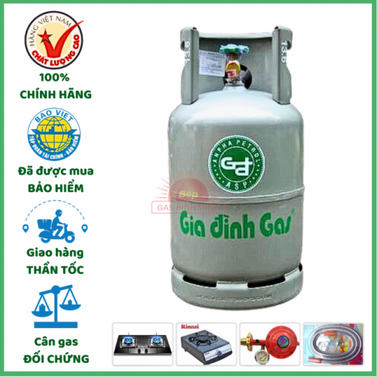 Gas Gia Đinh Xám vỏ 13kg  08.62.843.943 Giao Nhanh